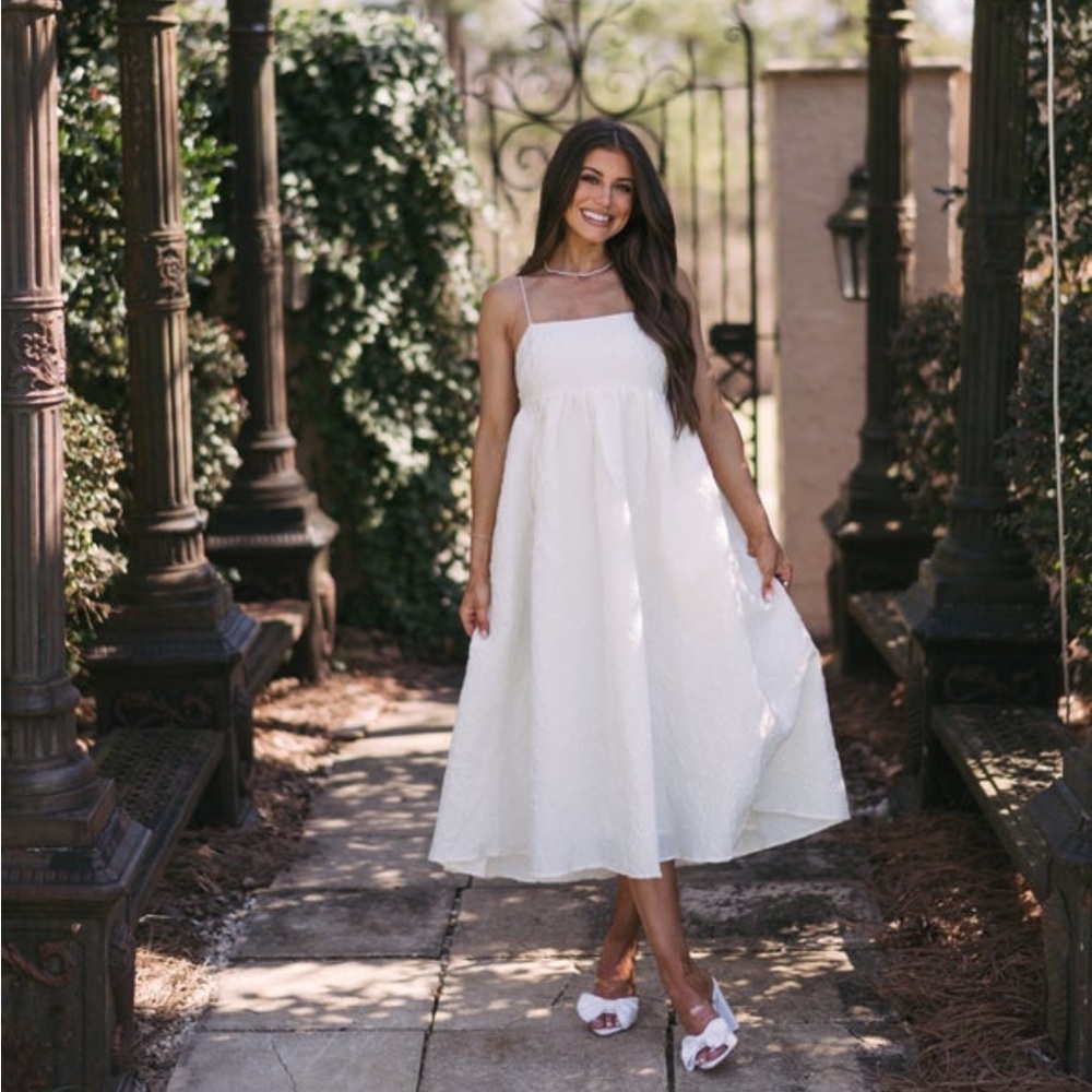 Shop These Three- Chloe Jacquard Midi Dress